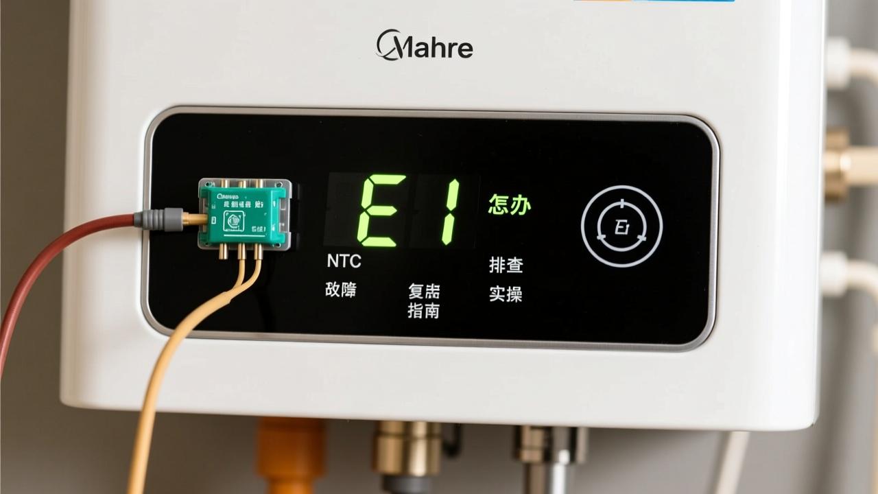 美的热水器显示E1怎么办？NTC传感器故障排查与复位实操指南  第2张