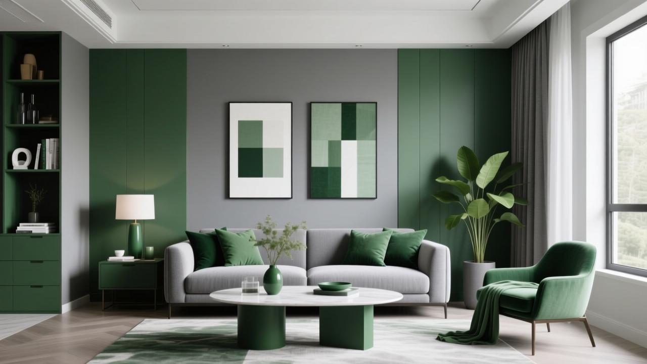 灰色配绿色好看吗？科学解析灰绿搭配的高级感密码与全场景穿搭装修指南  第2张