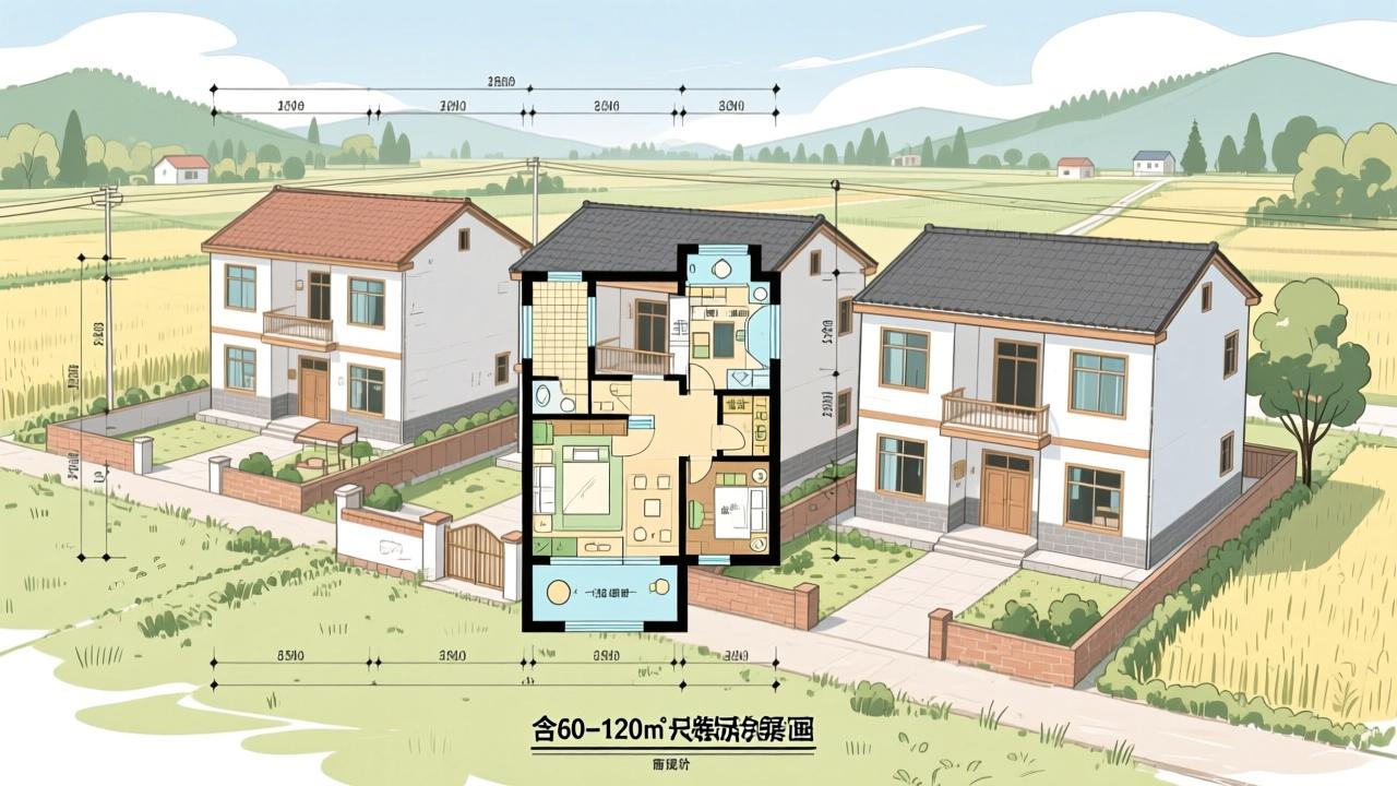 农村自建房平面图怎么画才实用？3栋自建房经验总结的烟火气布局法（含60–120㎡尺寸策略+气候响应型动线设计）  第3张