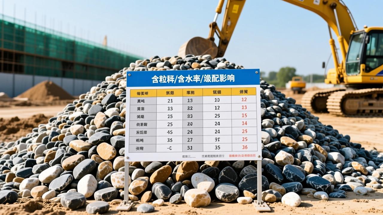 一方石子多少吨？真实工地实测换算表（含粒径/含水率/级配影响）