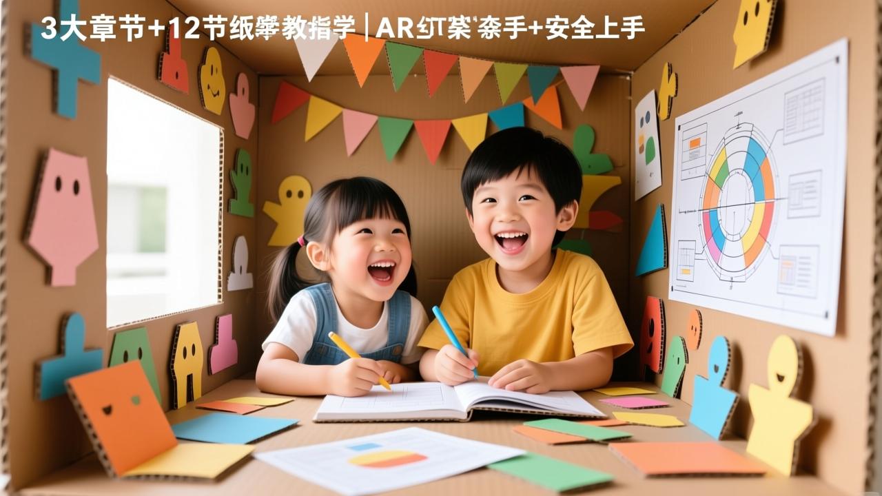 纸板手工制作大全:零基础亲子纸板手工指南|3大章节+12节教案+AR图纸,安全易上手,孩子笑着学会空间思维与创造力 第3张 纸板手工制作大全:零基础亲子纸板手工指南|3大章节+12节教案+AR图纸,安全易上手,孩子笑着学会空间思维与创造力 第3张
