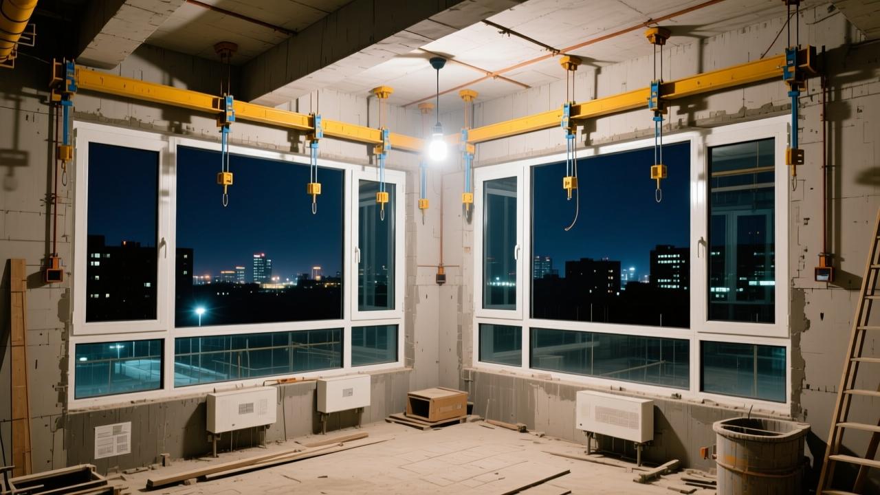 下悬窗图片大全｜真实工地实拍+室内视角+夜景效果+构造节点图（可直接用于方案与施工）  第2张