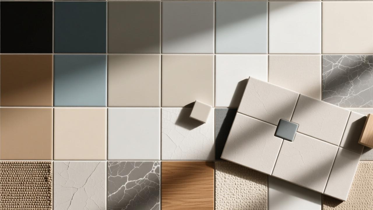 瓷砖颜色大全图片终极指南：冷暖中性色系+材质映射+光影实测，避开屏幕色差与铺贴翻车