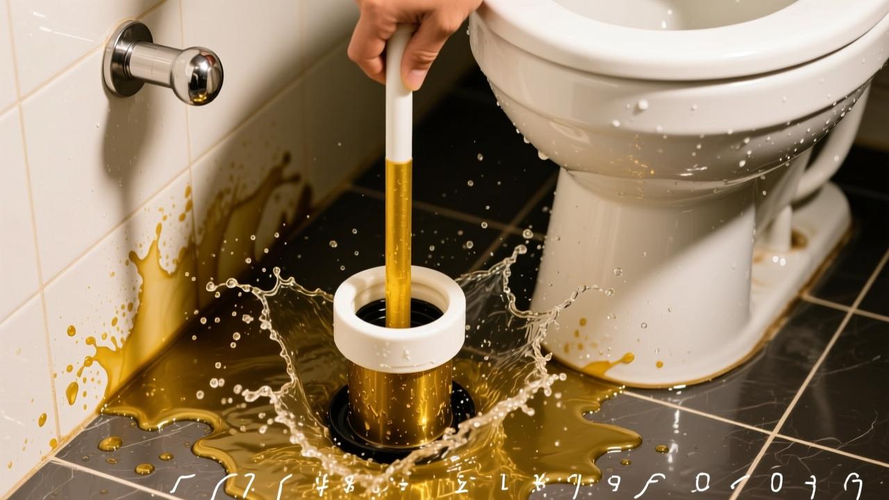 马桶塞怎么用才有效？4步黄金流程+3类堵塞匹配法，一按就通不溅水  第2张