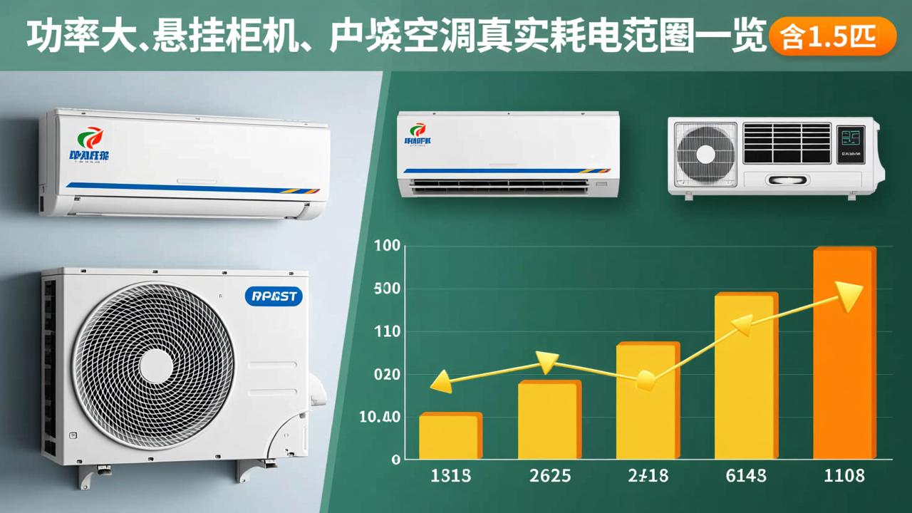 空调功率一般多大？挂机/柜机/中央空调真实耗电区间一览（含1.5匹额定功率实测数据）
